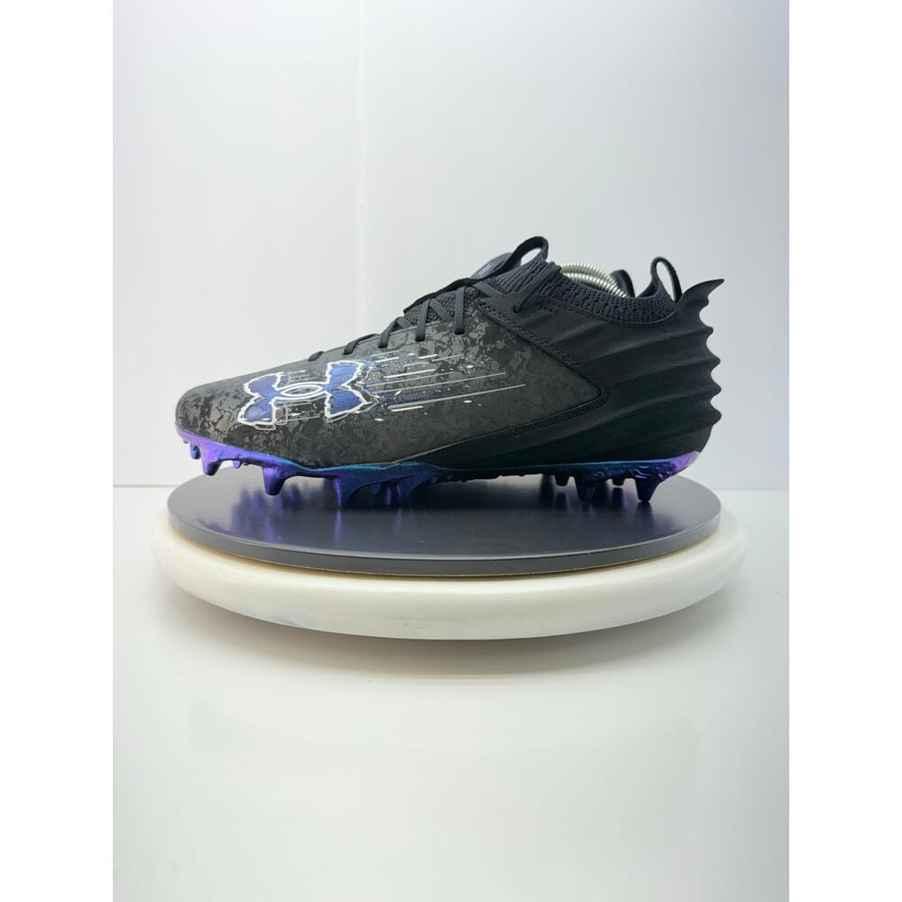 Under Armour Blur 2 MC Mens 16 Suede Black Mod Grey Football Cleats 3027978-001
